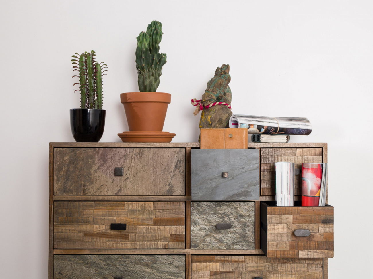 Comò 'San' - Teak Riciclato