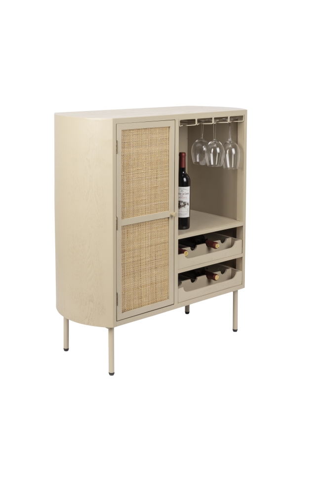 Scaffale per vini 'Amaya Low' - Beige