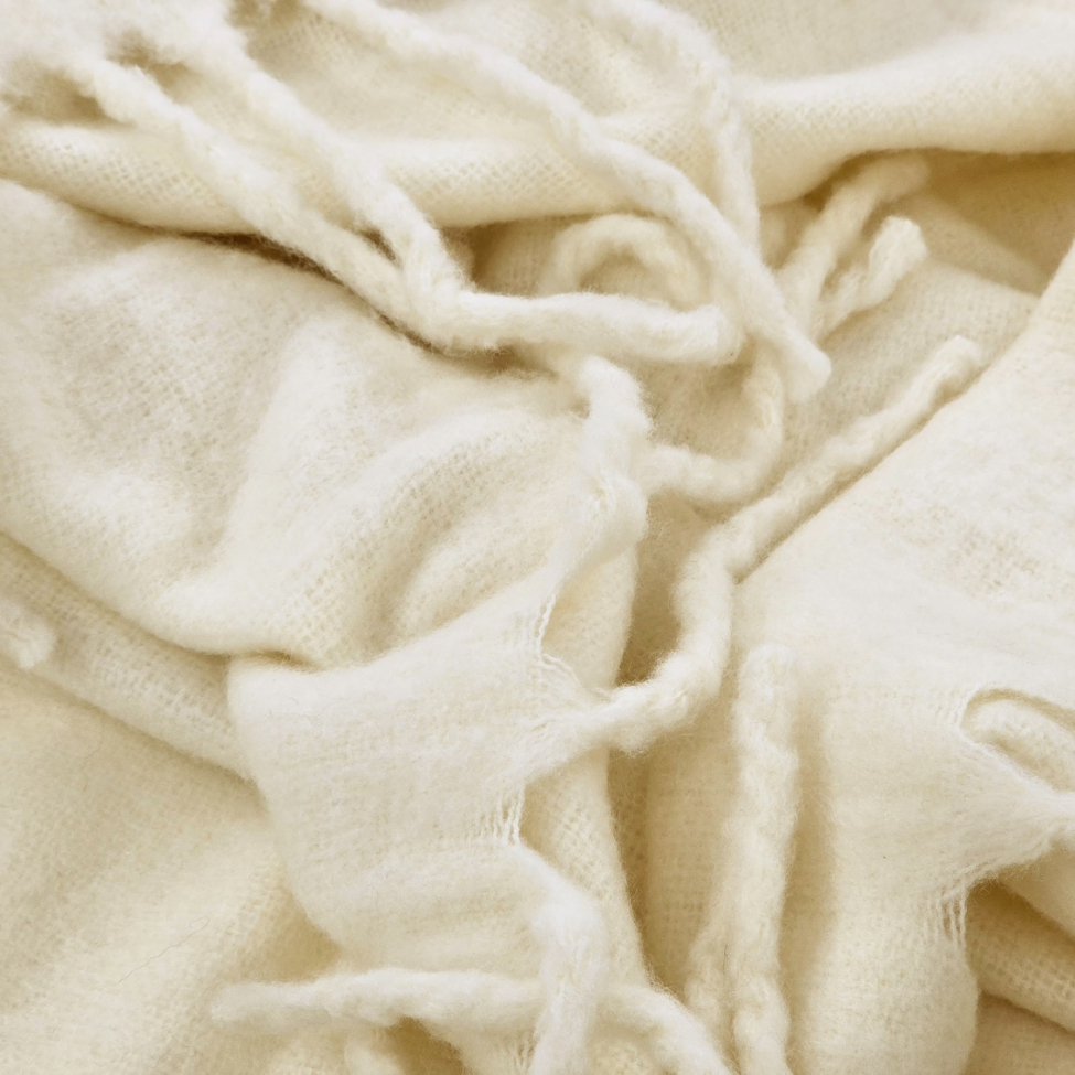 Plaid 'Samantha' 130x170cm - Bianco