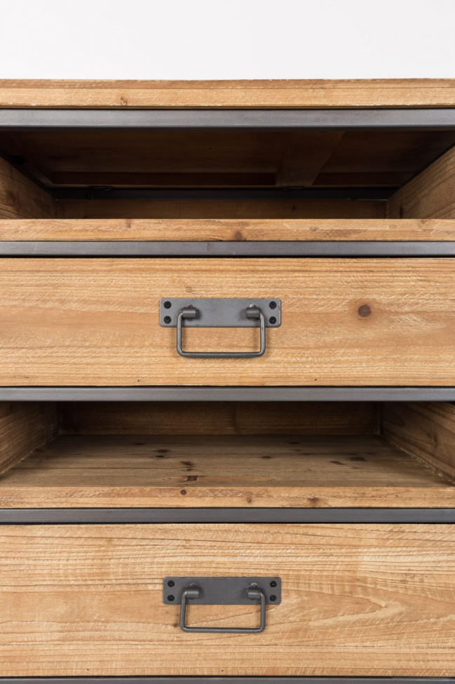 Tavolino 'Damian' - Nero/Naturale