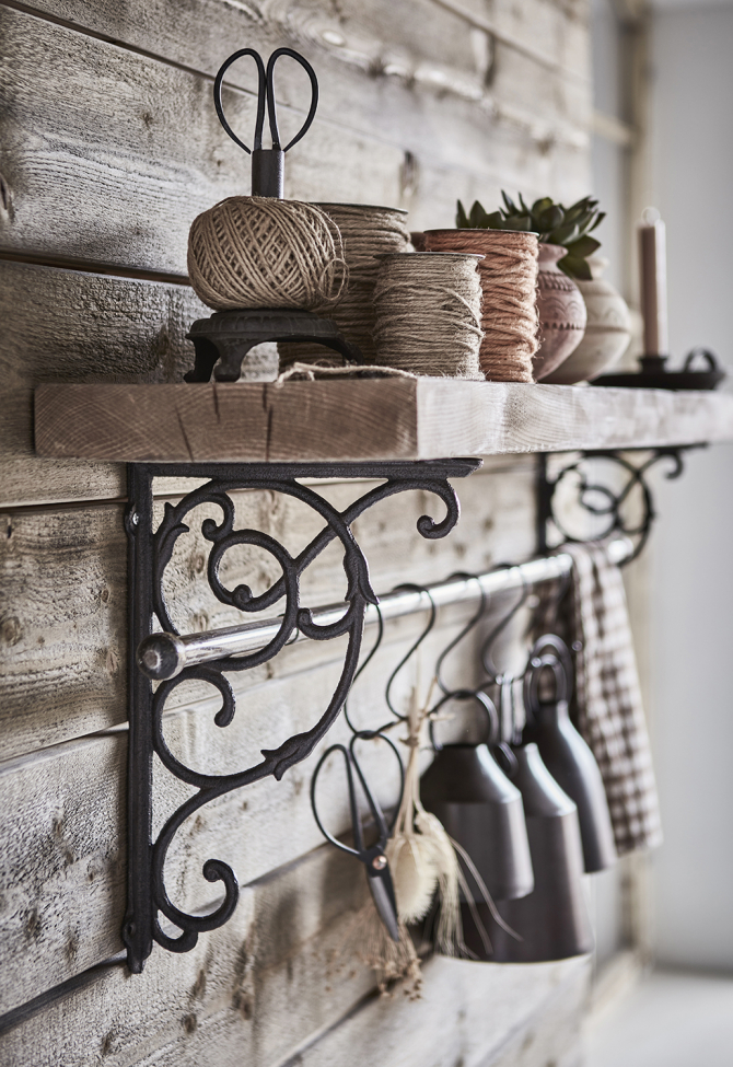 Asta con supporto 'Stanley' S - Nero/Grigio