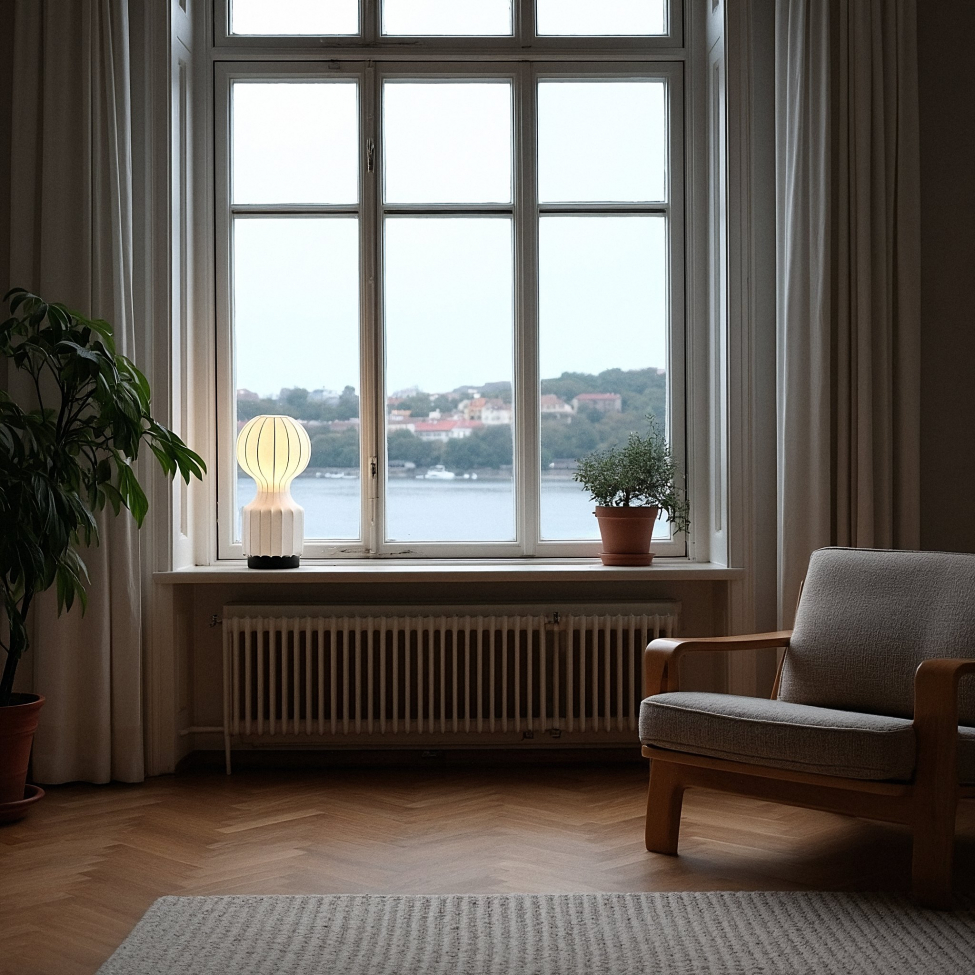 Lampada 'Senigallia' S - Bianco/Nero