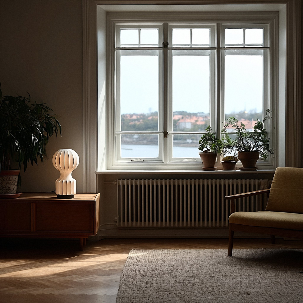 Lampada 'Senigallia' S - Bianco/Nero