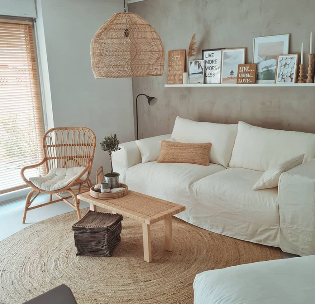 Tappeto rotondo 'Flätan' 120cm - Juta