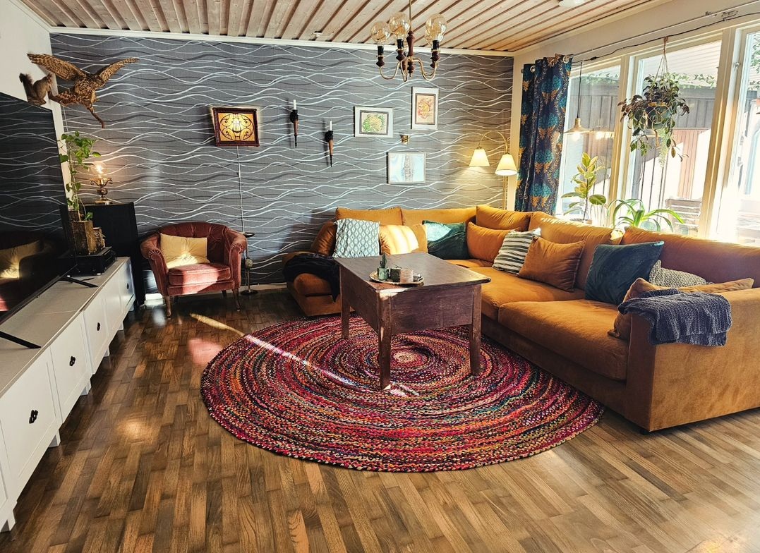 Tappeto rotondo 'Flätan' 120cm - Multicolore