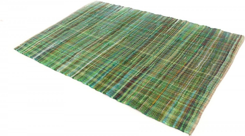 Tappeto di stracci 'Home' - Verde