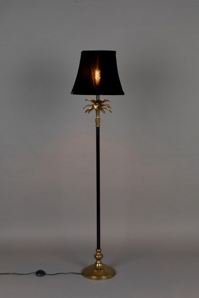 Lampada da terra 'Cresta' - Nero/Ottone