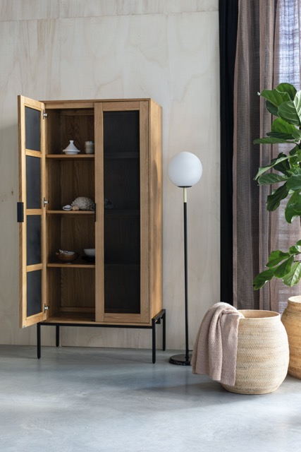 Lampada da terra 'Orion' 25x25 - Nero