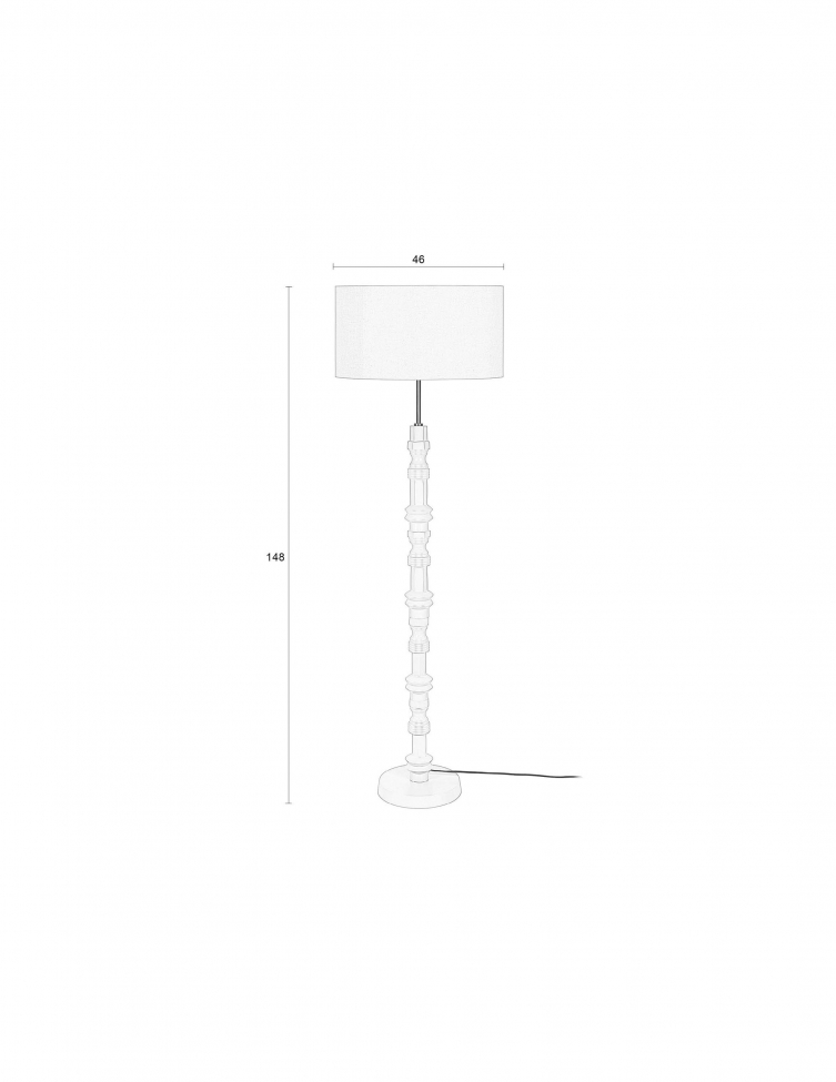 Lampada da terra 'Totem' 46x46 - Arancione