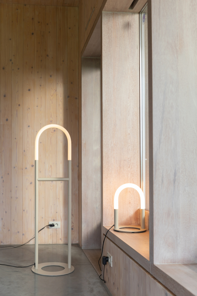 Lampada da terra 'Arch' - Beige