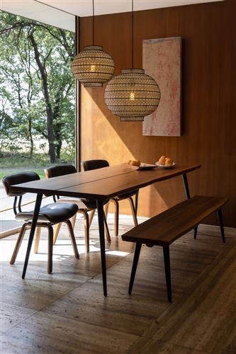 Lampadario Rotondo 'Ming 45' - Bianco