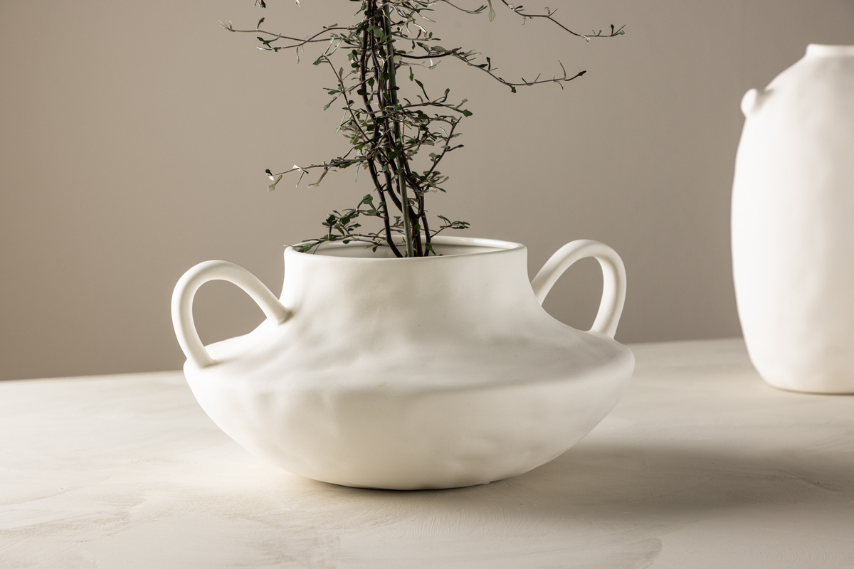 Vaso 'Arezzo' - Bianco