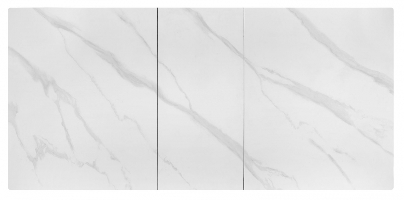 Tavolo da pranzo 'Platan' 140-180cm - Bianco/Nero