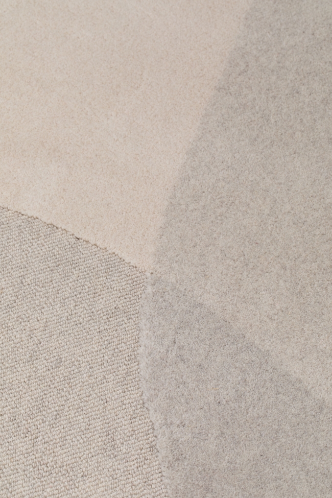 Tappeto in lana 'Dream' 160x230cm - Naturale/Grigio