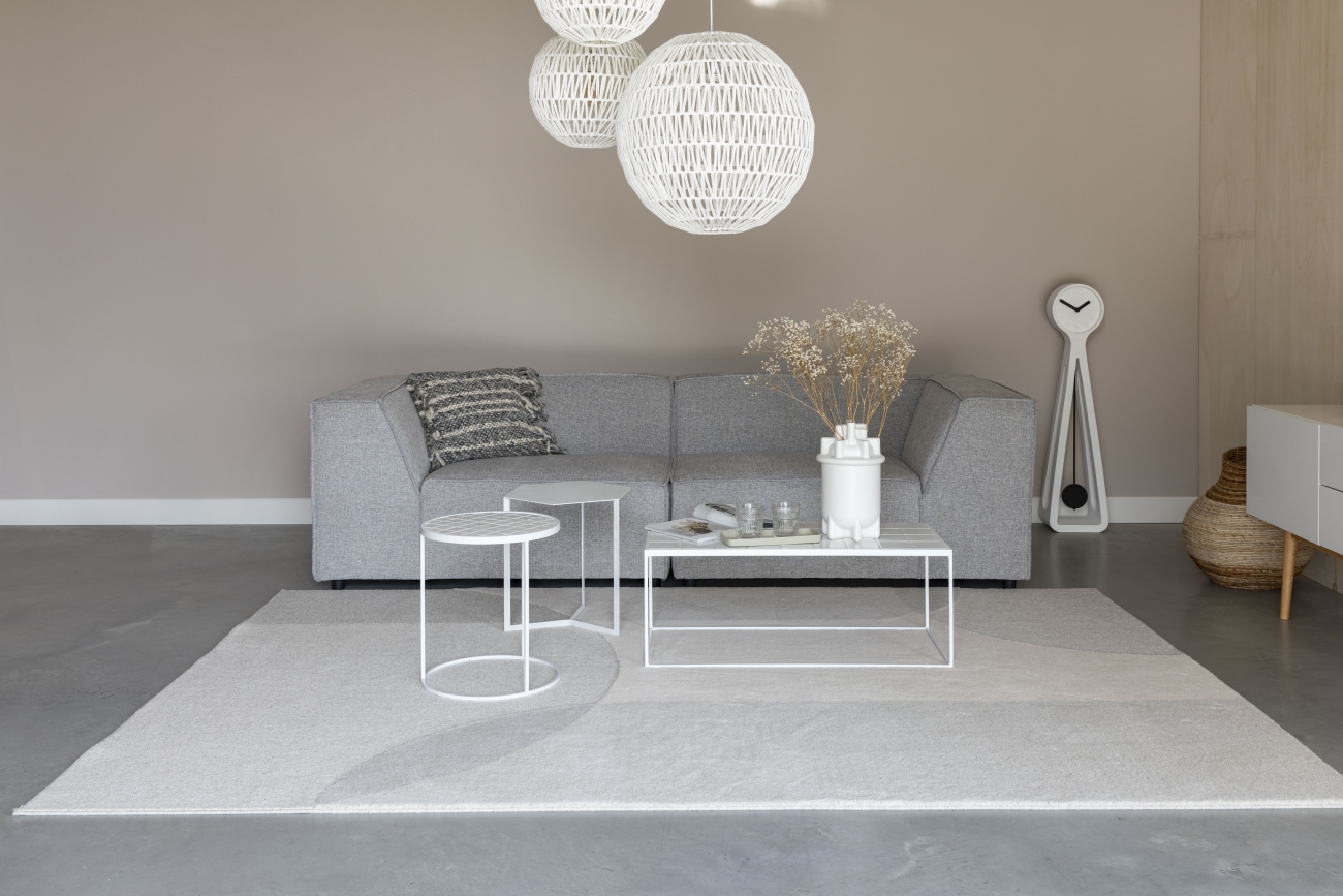 Tappeto in lana 'Dream' 200x300cm - Naturale/Grigio