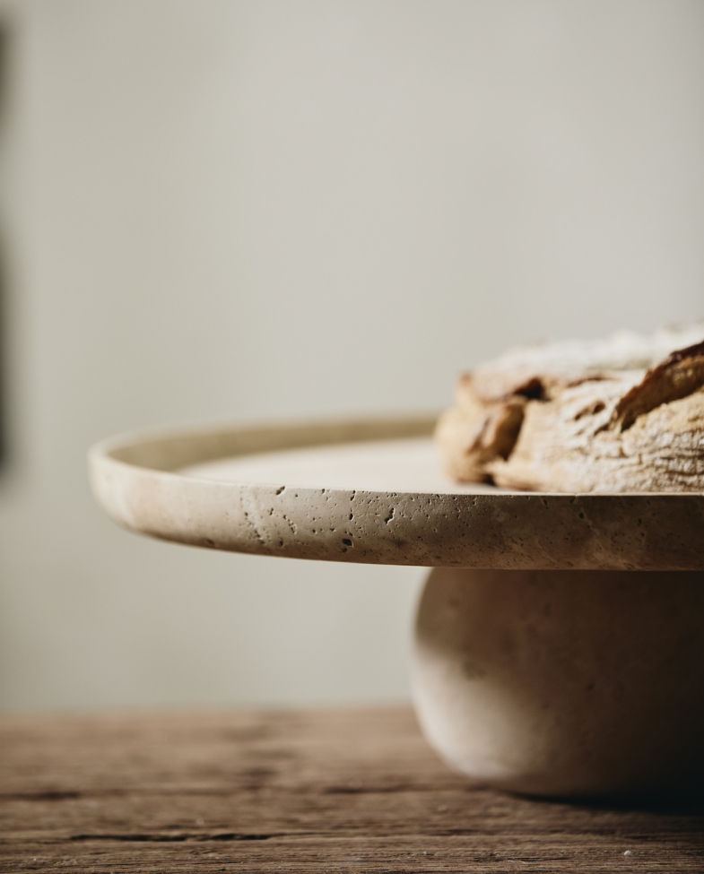 Piatto 'Masa' rotondo 50cm - Travertino