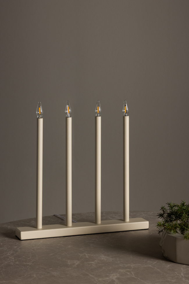 Candelabro dell'Avvento 'Åre' - Beige