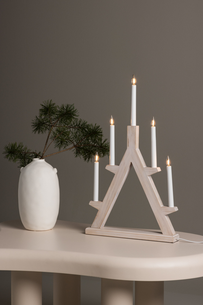 Candelabro dell'Avvento 'Tallmo' - Bianco