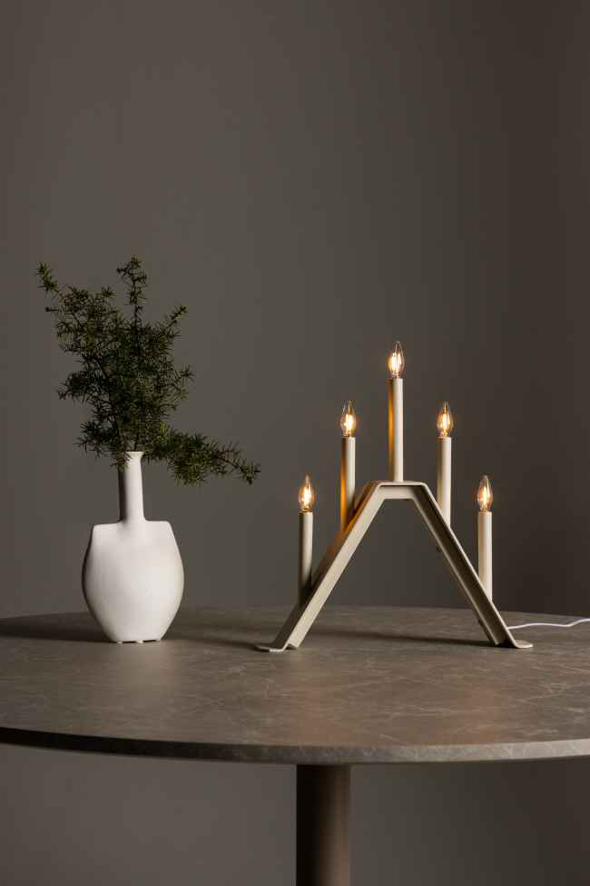 Candelabro dell'Avvento 'Norrlund' - Beige