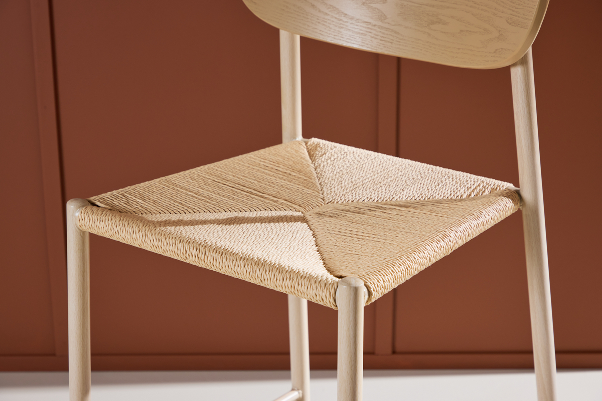 Sgabello 'Polly' - Naturale/Beige