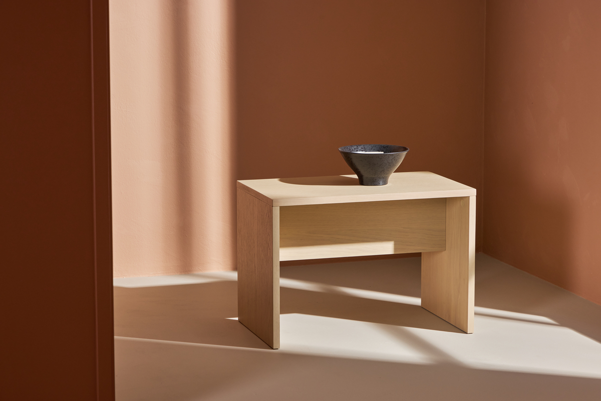 Tavolino 'Juni' 58x35cm - Bianco pigmentato