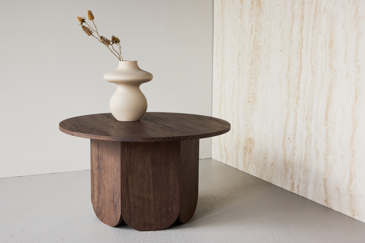 Tavolino 'Björkvik' Rotondo 80cm - Camoscio