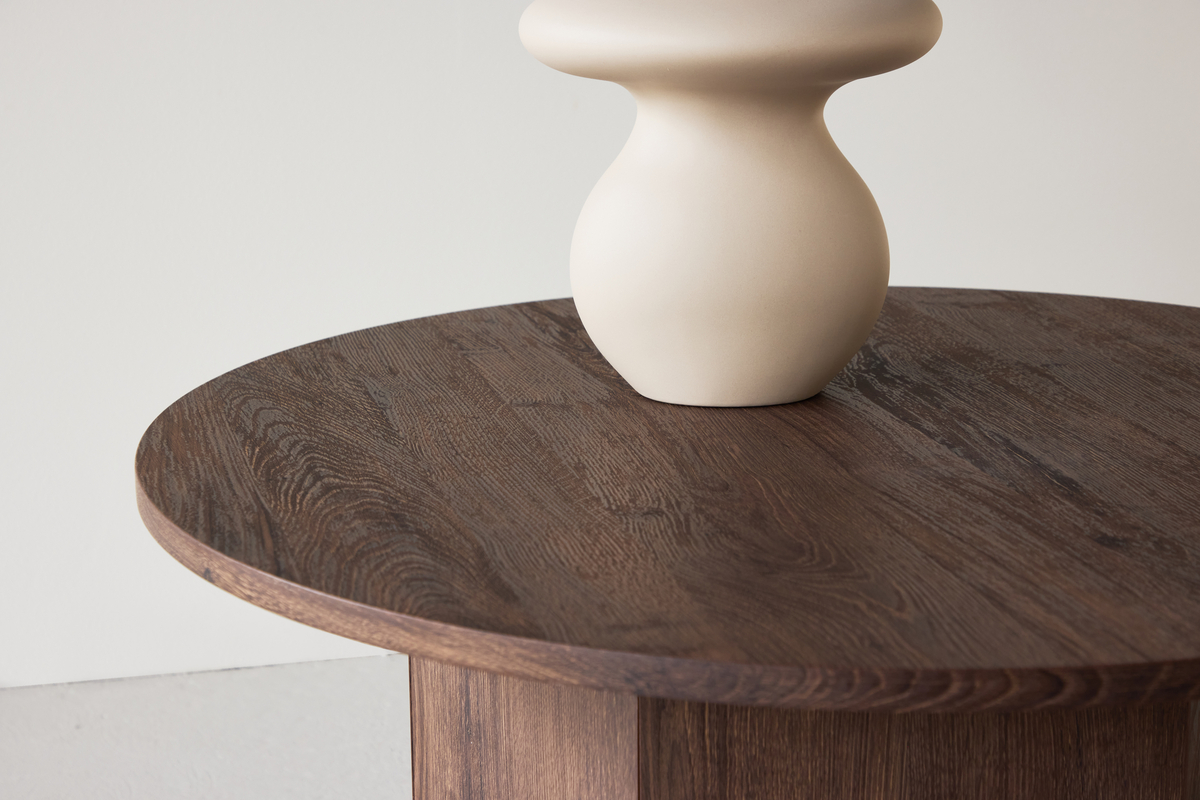 Tavolino 'Björkvik' Rotondo 80cm - Camoscio