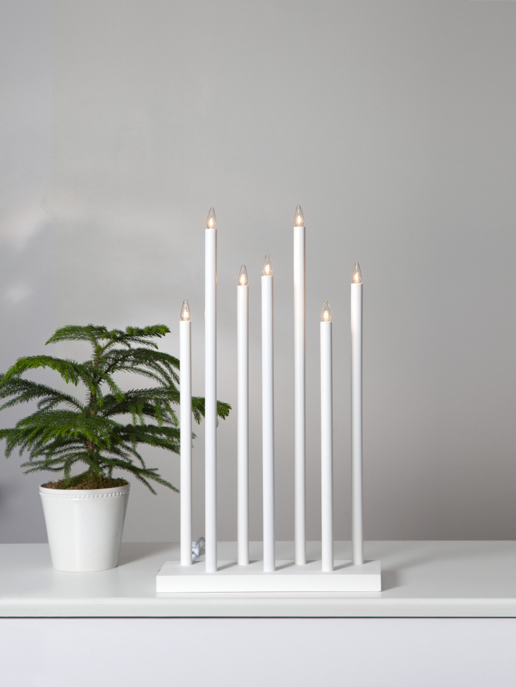 Candelabro d'Avvento 'Holy' 7 Lampade - Bianco