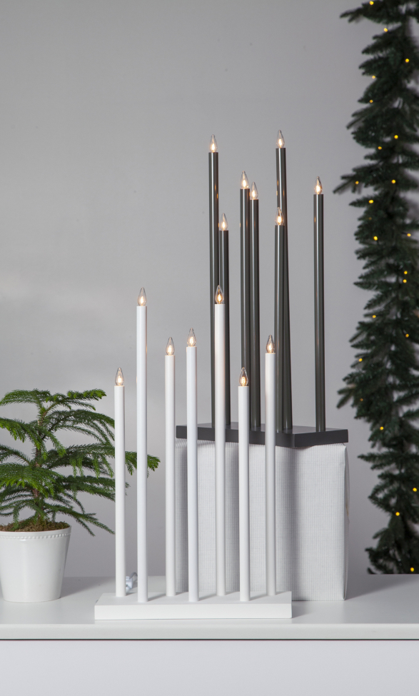 Candelabro d'Avvento 'Holy' 7 Lampade - Nero