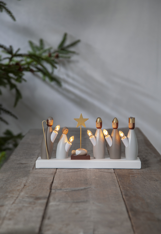 Candelabro d'Avvento 'Krubba' - Bianco