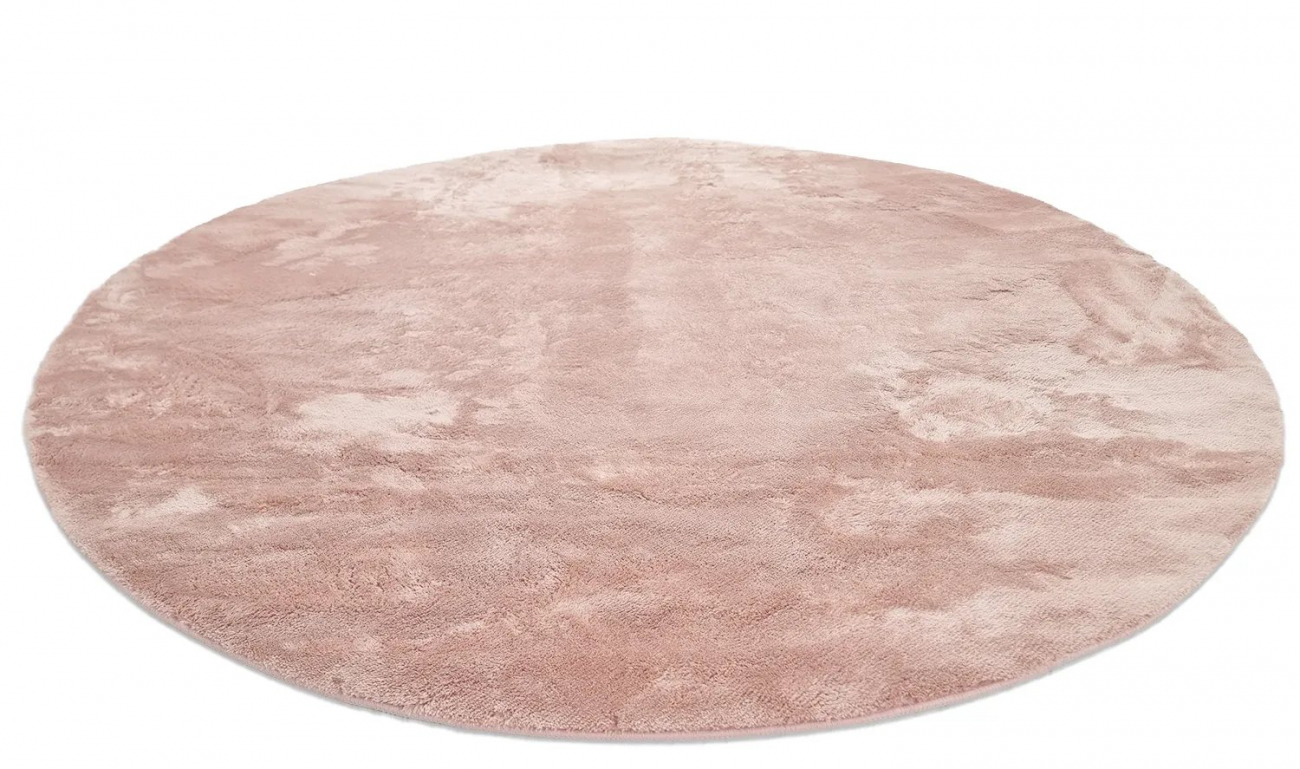 Tappeto rotondo 'Aranga Super Soft Fur' 200cm - Rosa