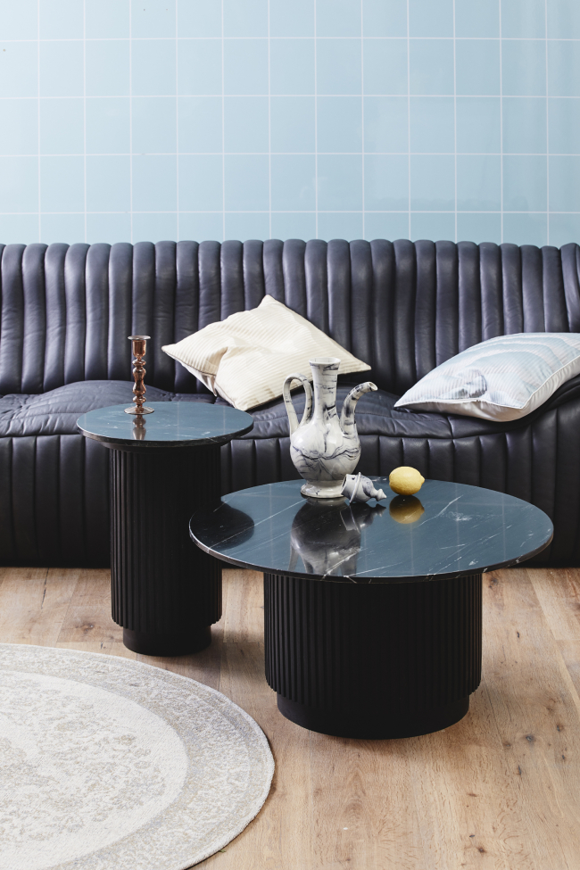 Tavolo da pranzo 'Erie' Rotondo 140cm - Marmo Nero