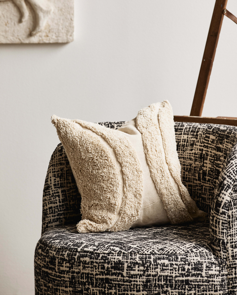 Poltrona 'Bomu' - Nero/Bianco