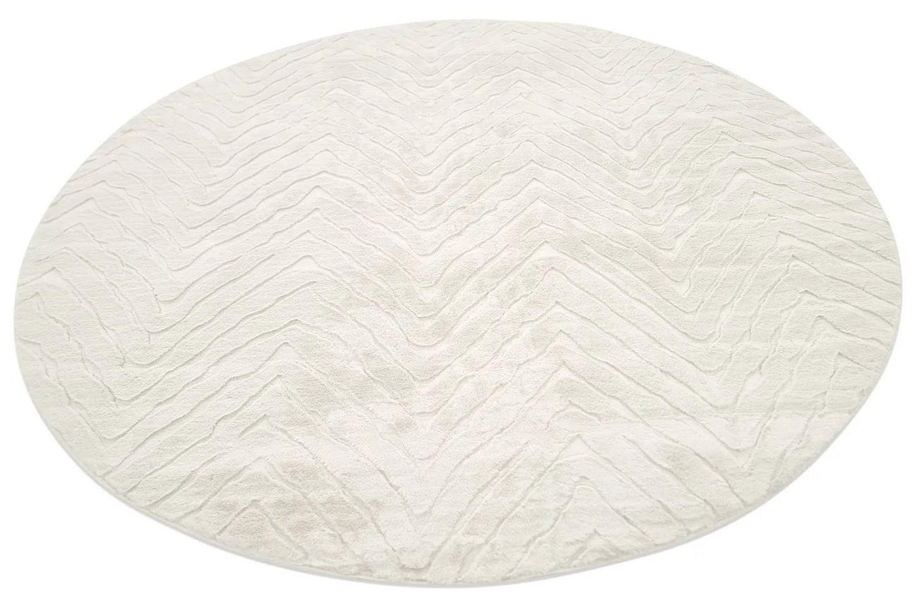 Tappeto rotondo 'Wren' 120cm - Bianco