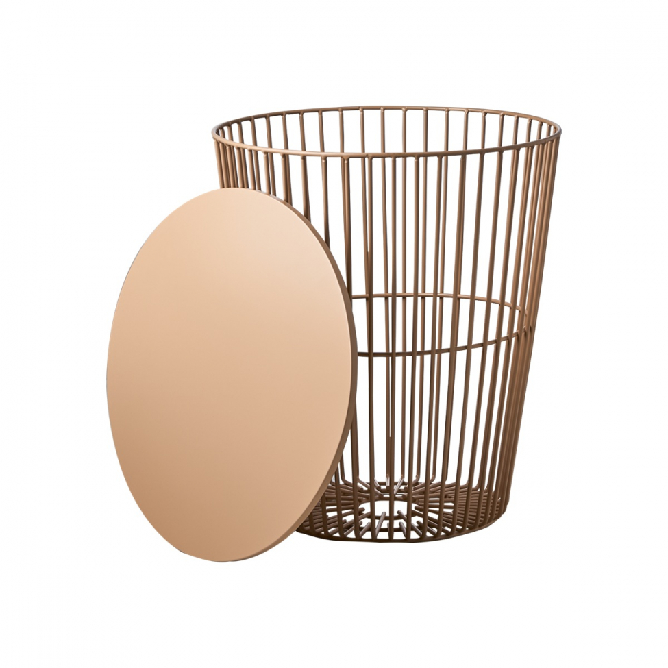 Tavolino/cestino 'Marstrand' rotondo 40cm - Pesca