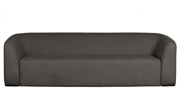 Divano 'Sloping' - Grigio/ Nero