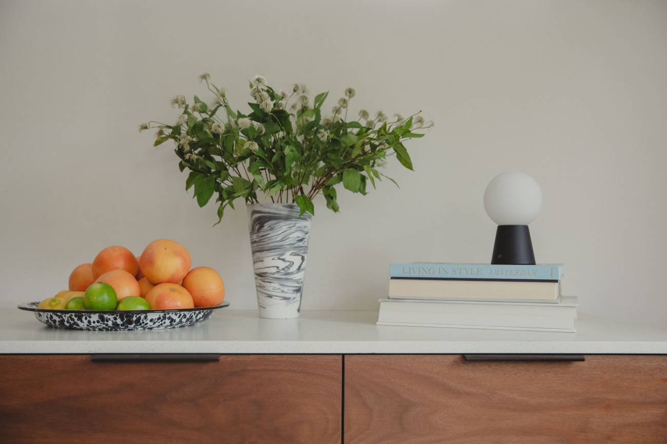 Vaso 'Conic' - Nero/Bianco S