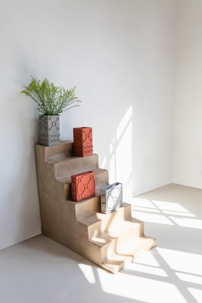 Vaso 'Graphic Square' - Grigio