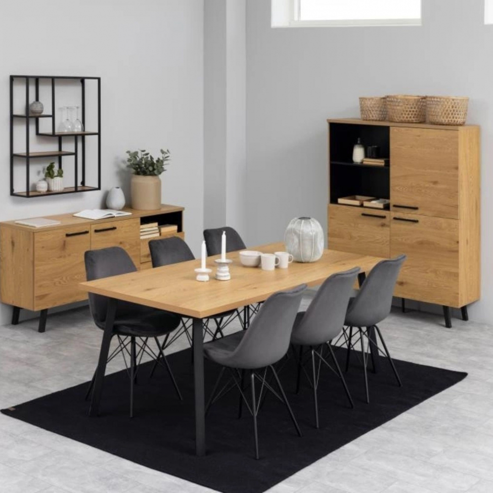 Sedia 'Eris' - Grigia/Nera