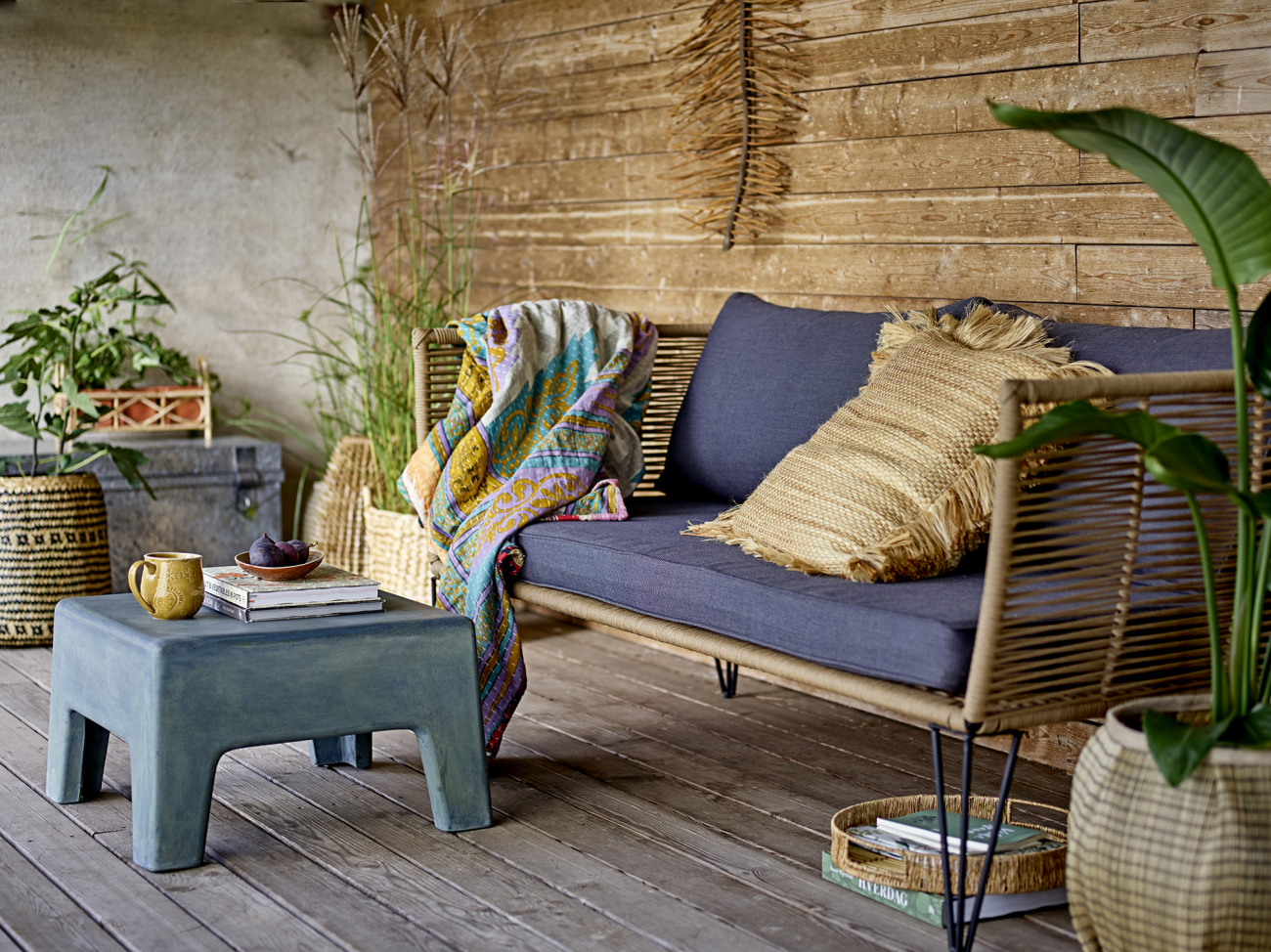 Divano 'Mundo' - Naturale/Grigio