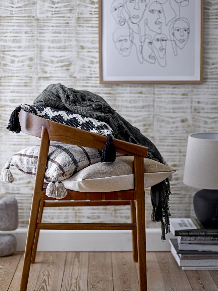 Lampada da tavolo 'Matheo' - Nero/Terracotta