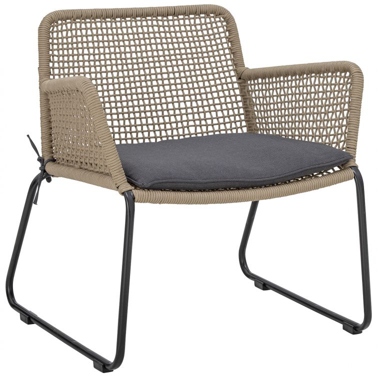 Poltrona 'Mundo' - Naturale/Grigio