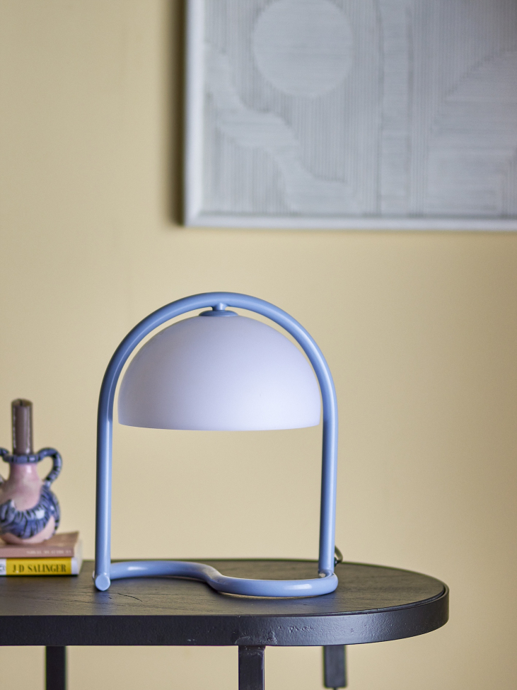 Lampada da tavolo 'Favour' 24.5cm Rotonda - Blu