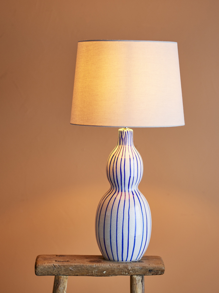 Lampada da tavolo 'Gavisa' 35,5cm Rotonda - Blu