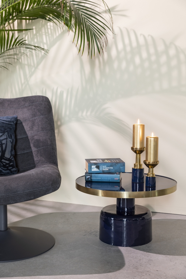 Portacandele 'Glam' - Blu