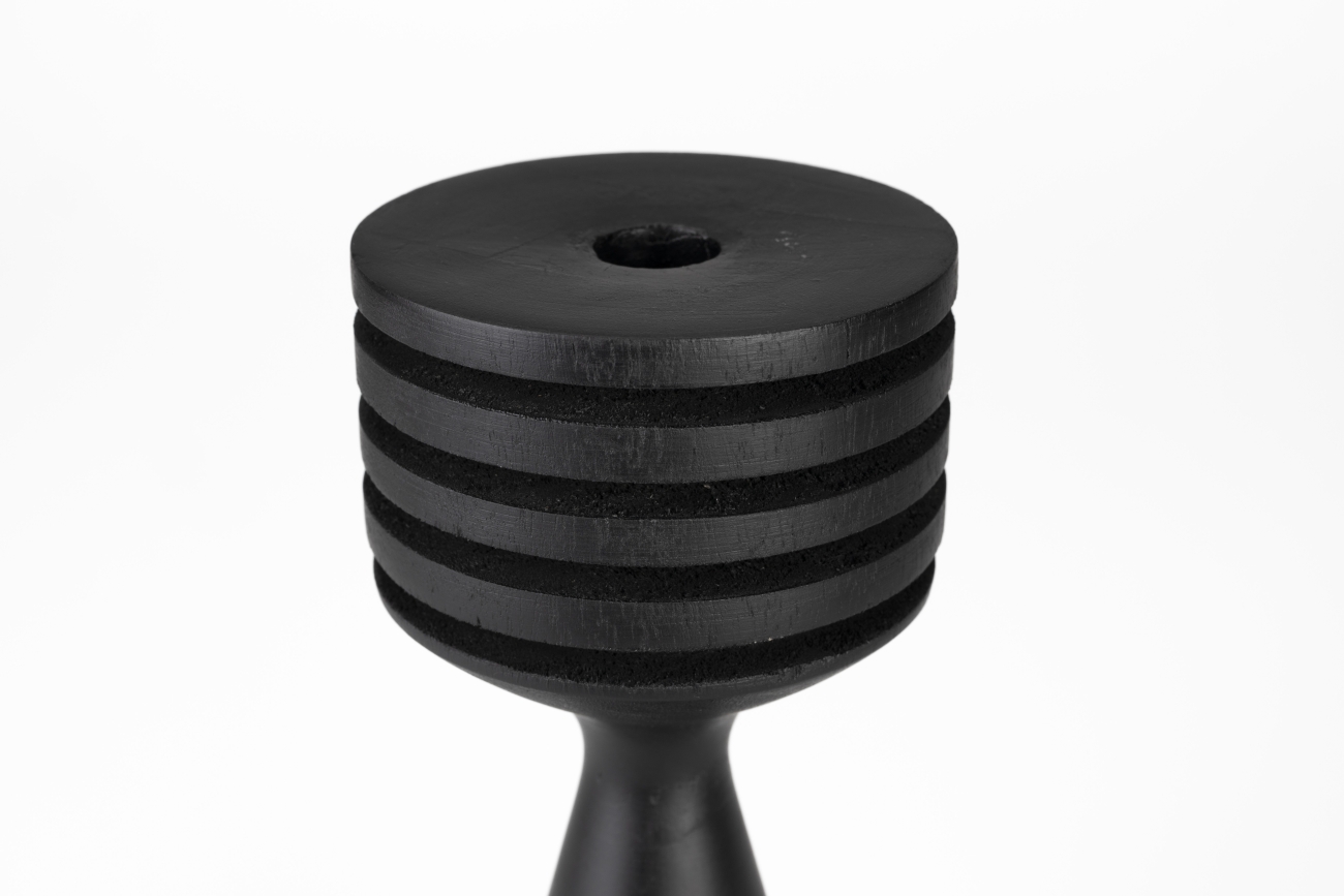 Portacandele 'Hoover' - Nero