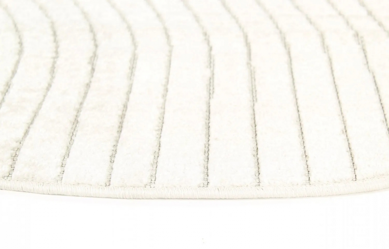 Tappeto rotondo 'Devon' 240cm - Crema