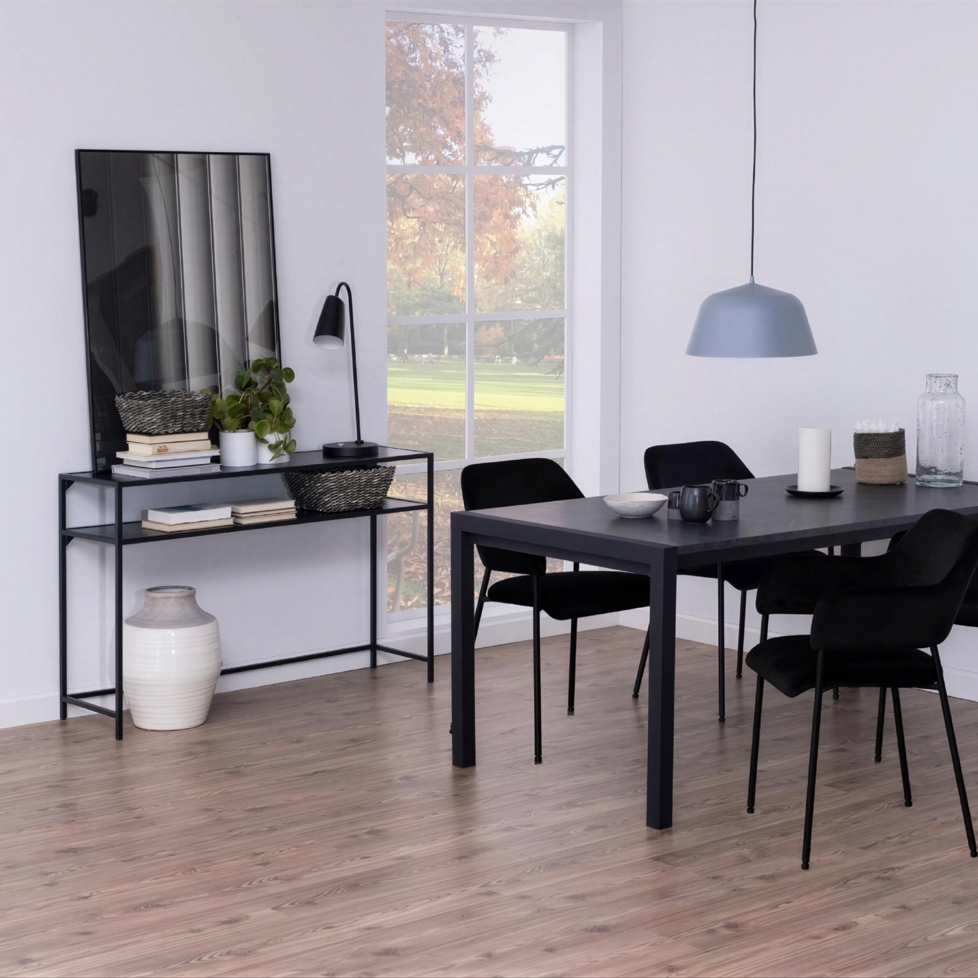 Tavolino 'Hydra' 120cm - Nero/Grigio