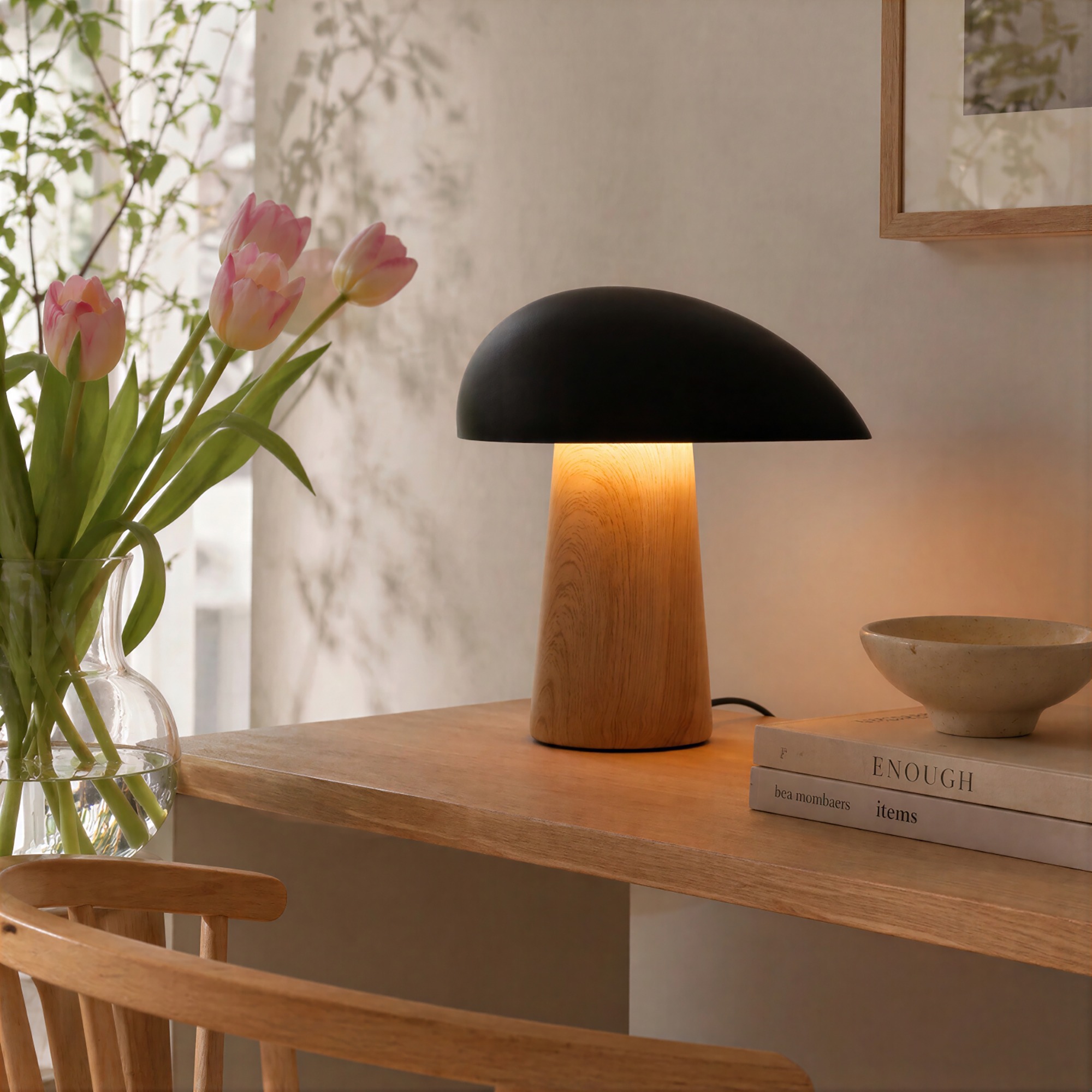 Lampada 'Karlskrona' - Naturale/Nero
