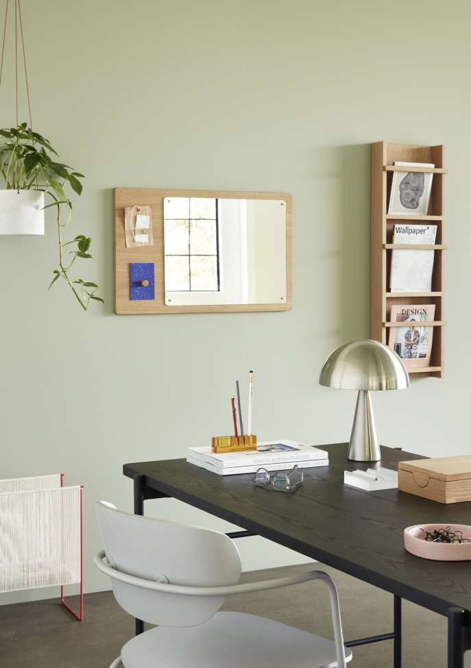 Specchio da parete con magneti 'Split' 80x50cm - Rovere